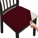 Minicloss Stuhlhusse Esszimmerstuhlbezug Samt Rot Elastisch Bild 2