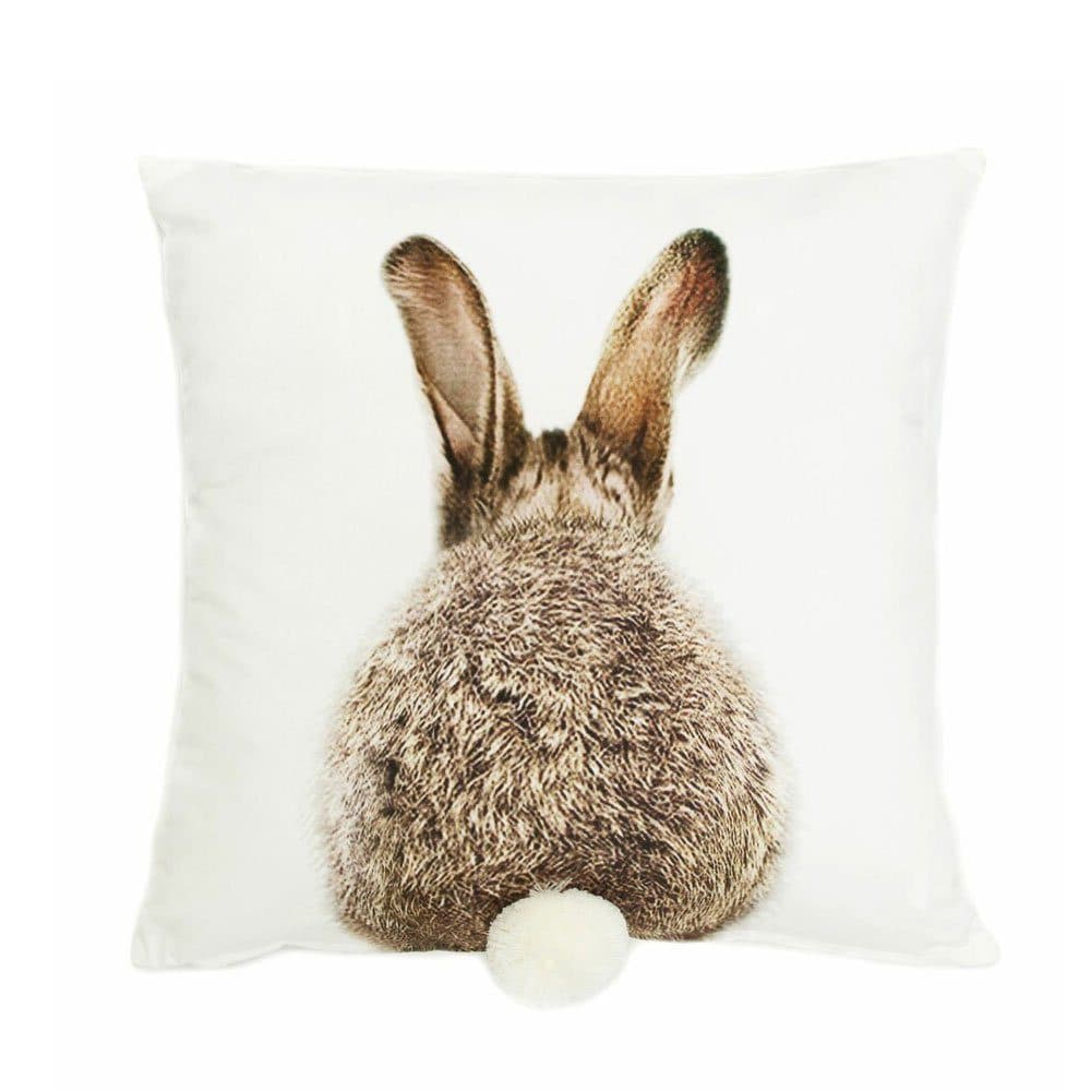 Home-trends24.de Kissenhülle Hase Pompom Deko Couchkissen - Bild 2