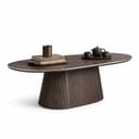 HOOZ Wohnzimmertisch oval modern mit Keramikplatte Braun Bild 2