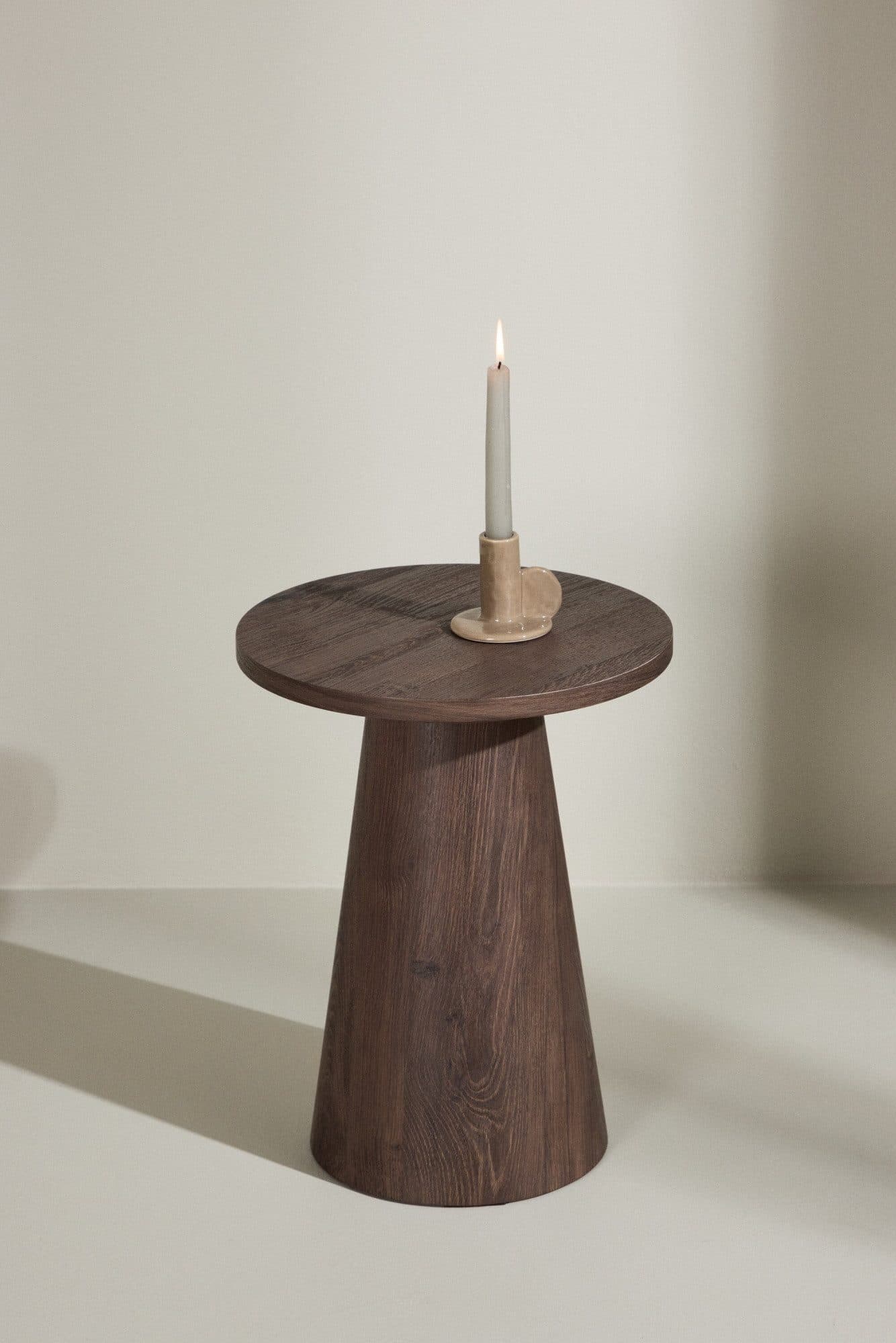 VENTURE HOME Beistelltisch Lanzo Mokka Rund Holz - Bild 2