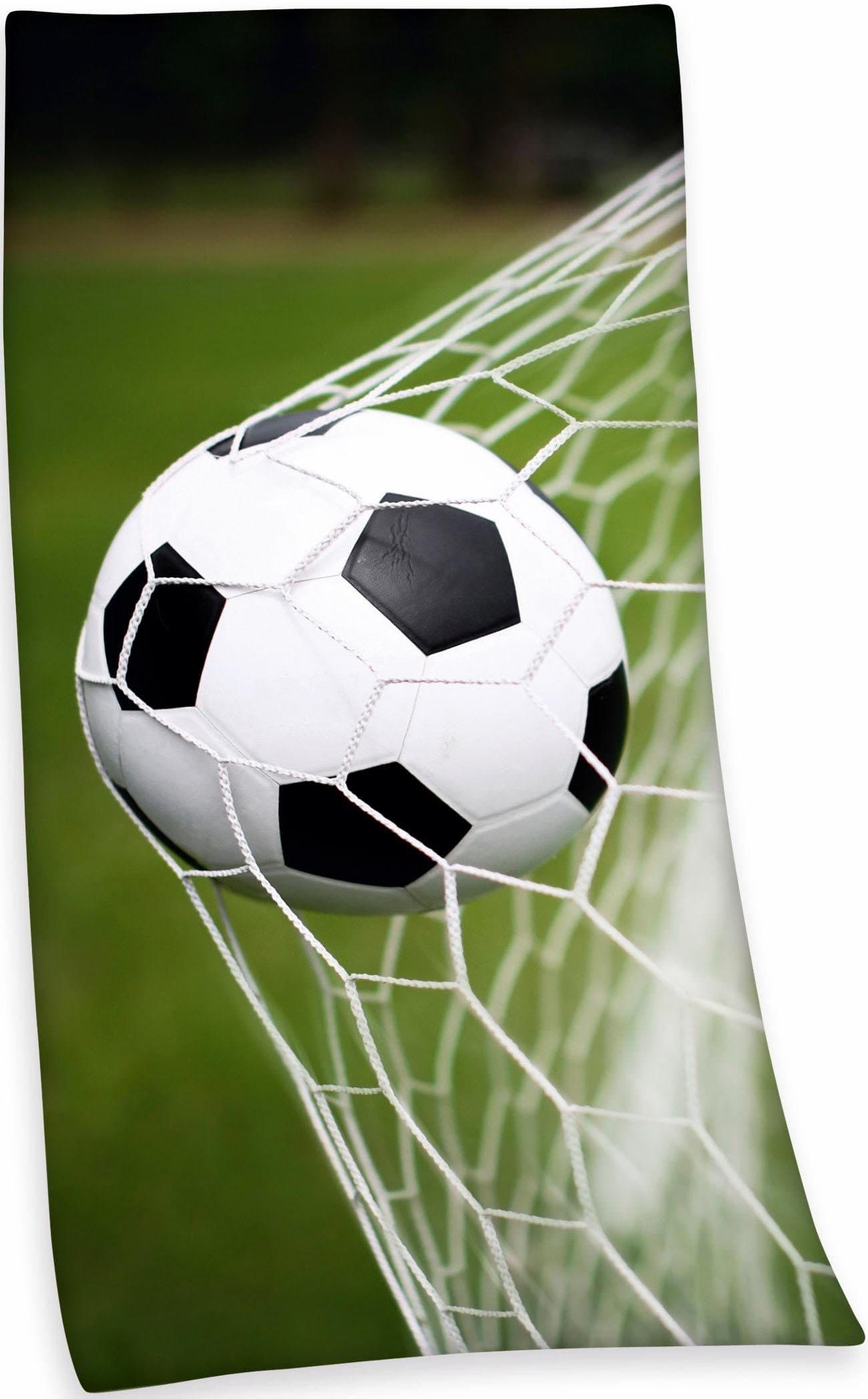 Herding Young Collection Badetuch Fußball Grün Frotteevelours