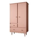 Lookway Kinderkleiderschrank BABUSHKA Zweitürig mit Schubladen Rosa/Grün/Weiß Bild 2