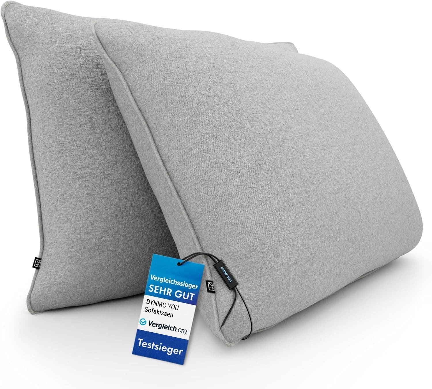DYNMC you Sofakissen 2er Set Grau Polyester-Füllung Baumwolle - Bild 2