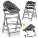 Hauck Hochstuhl Alpha Plus Grey Newborn Set mit Aufsatz Bild 2