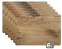 MuchoWow Platzset Holz Braun Holzoptik 6-tlg. Abwaschbar Bild 2