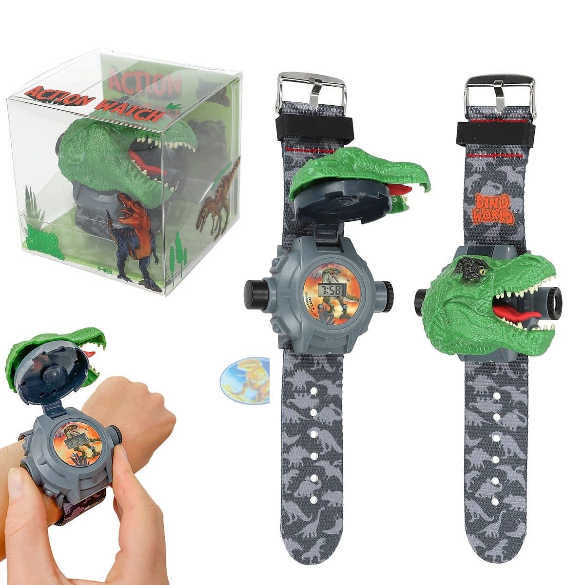 Dino World Armbanduhr mit Projektor Dino-Design