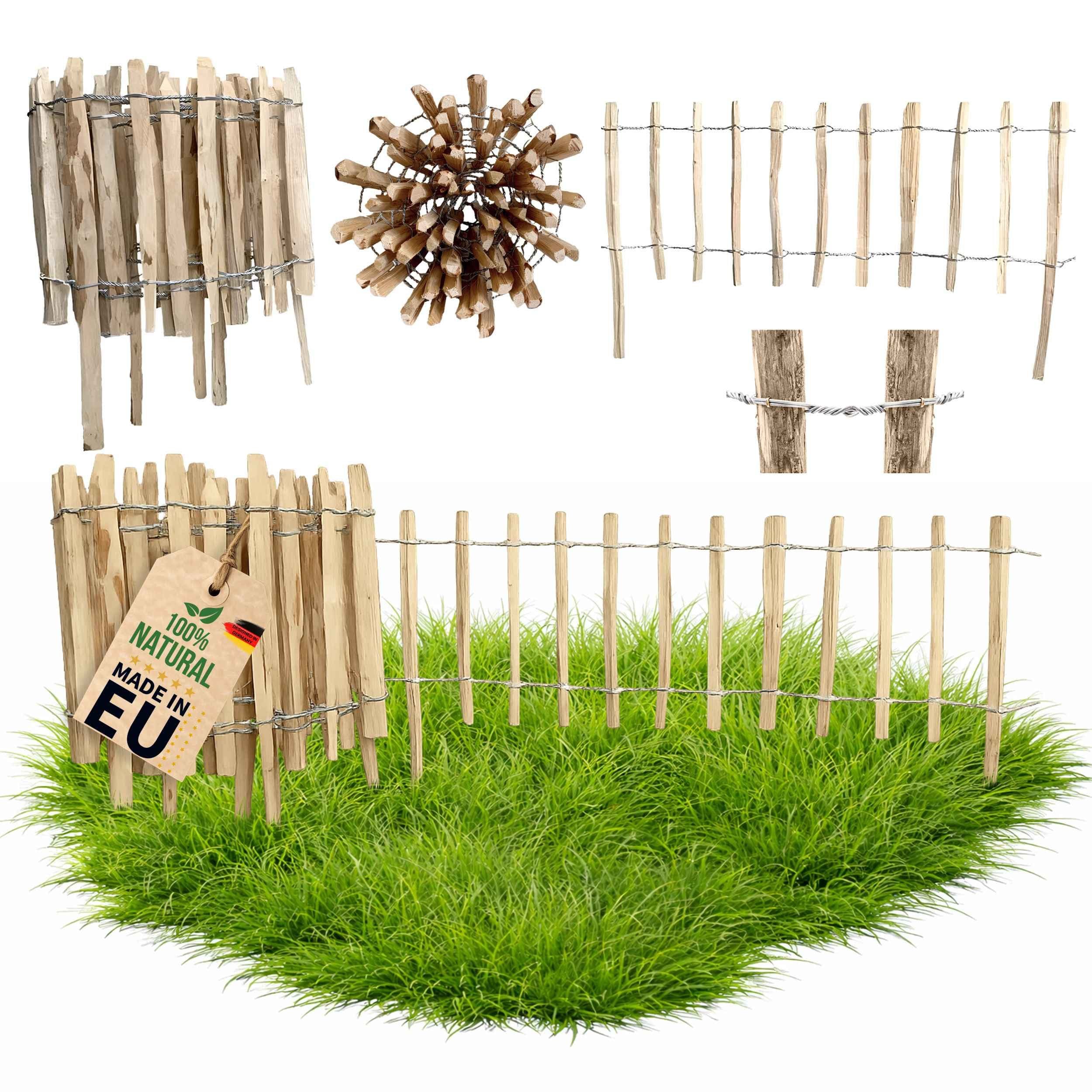 Floranica Staketenzaun Haselnuss Holz - Bild 2