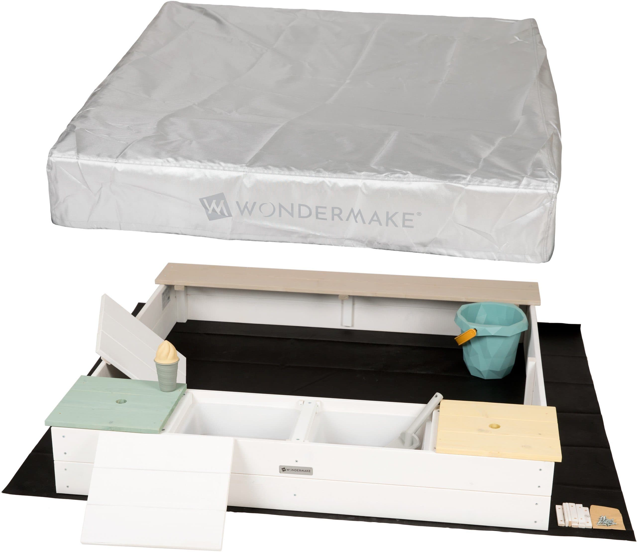 WONDERMAKE Sandkasten mit Abdeckung und Matschküche Bunt - Bild 2