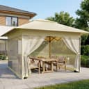 Huracan Faltpavillon 3,6x3,6m mit Moskitonetz und One-Touch-System Bild 2