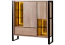 Massivmoebel24 Highboard DENVER Industrial Chic Metall Altholz Bild 2