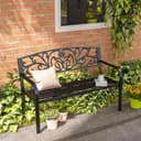 Outsunny Gartenbank Armlehne 2-Sitzer Balkonbank Bild 2