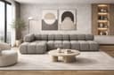 Kaiser Möbel Ecksofa Selia L-Form Bouclé Braun Modern Bild 2