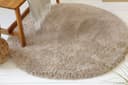 OTTO HOME Josetta Hochflor-Teppich Rund Braun Uni Bild 2
