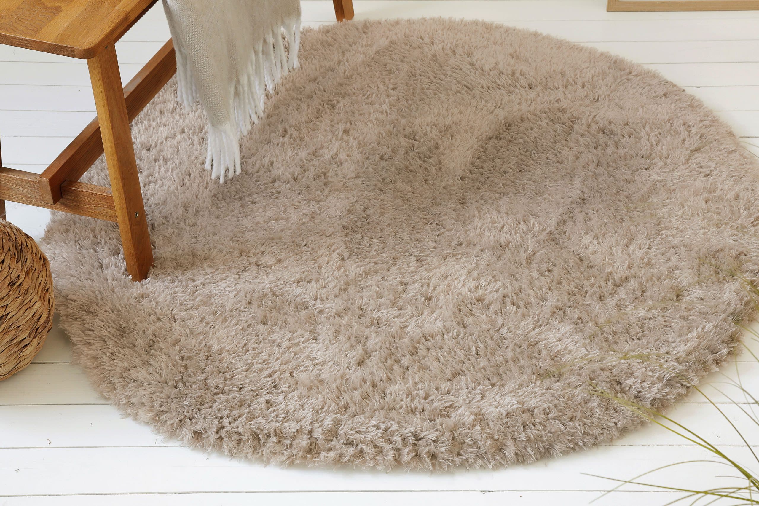 OTTO HOME Josetta Hochflor-Teppich Rund Braun Uni - Bild 2