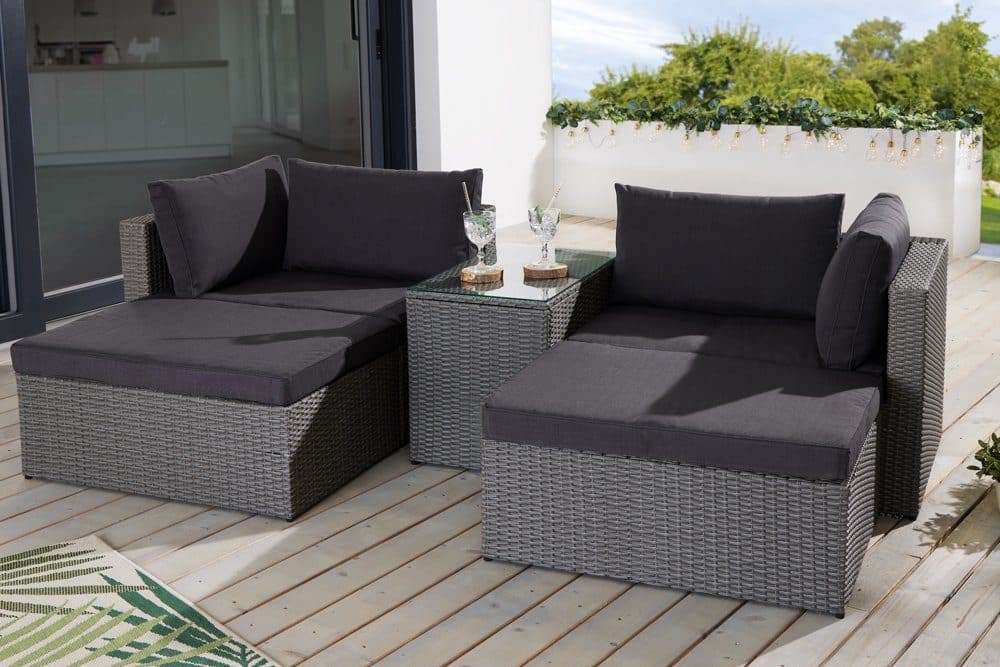 riess-ambiente Loungeset XXL MODULAR Grau 5-tlg. Gartenmöbel Set - Bild 2