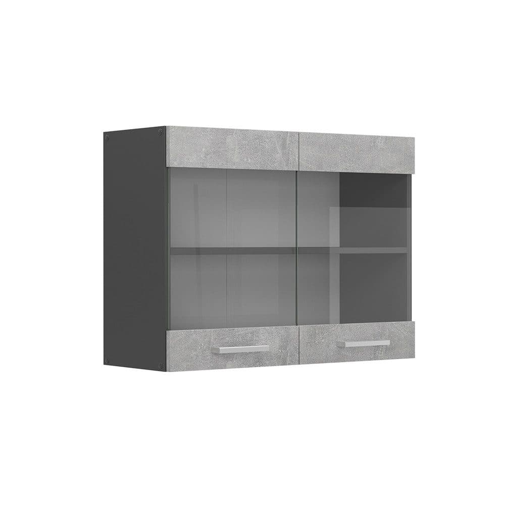 Vicco Glashängeschrank R-Line Beton Anthrazit 80 cm - Bild 2