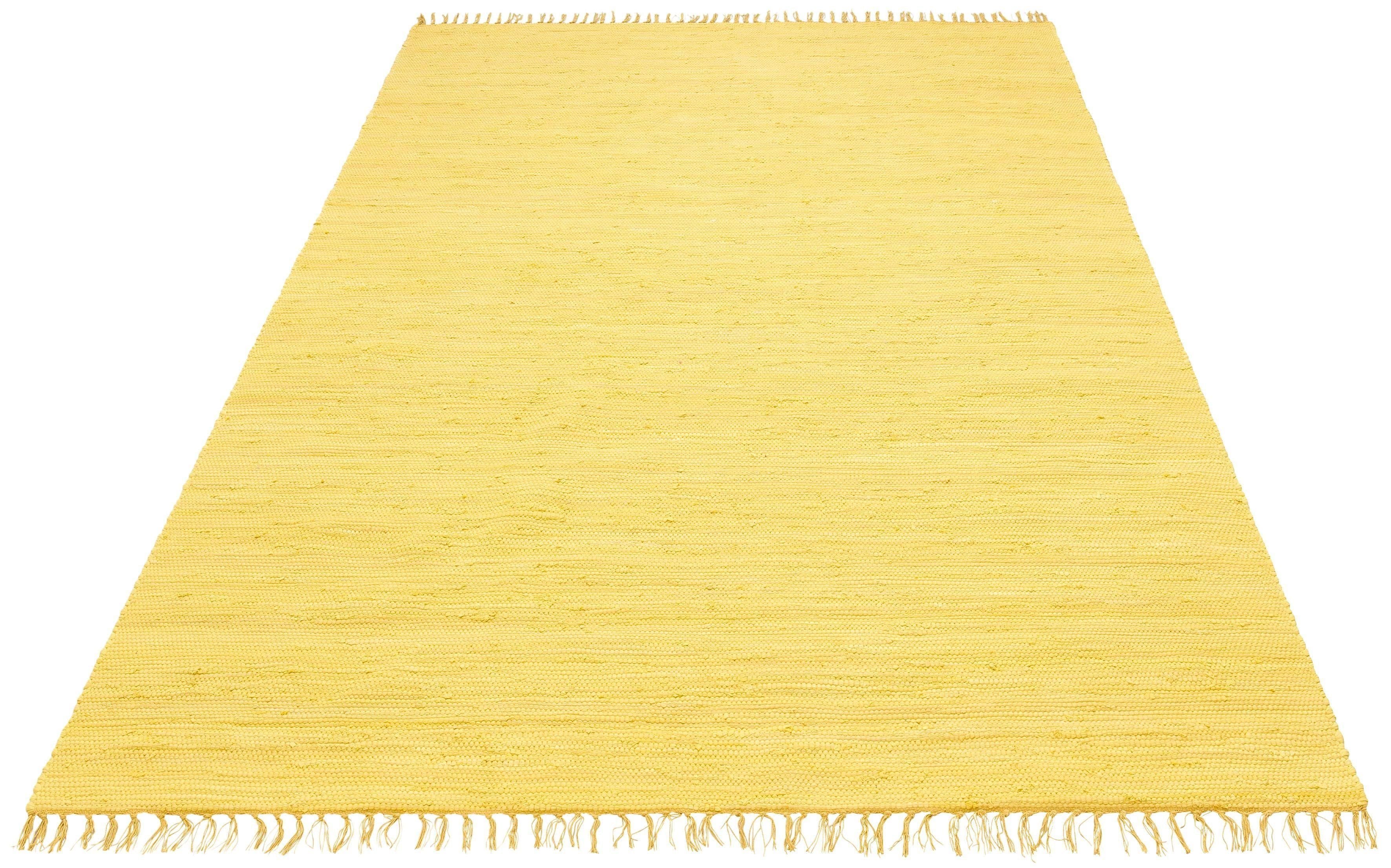 Gelber Baumwollteppich im Landhausstil - Bild 2