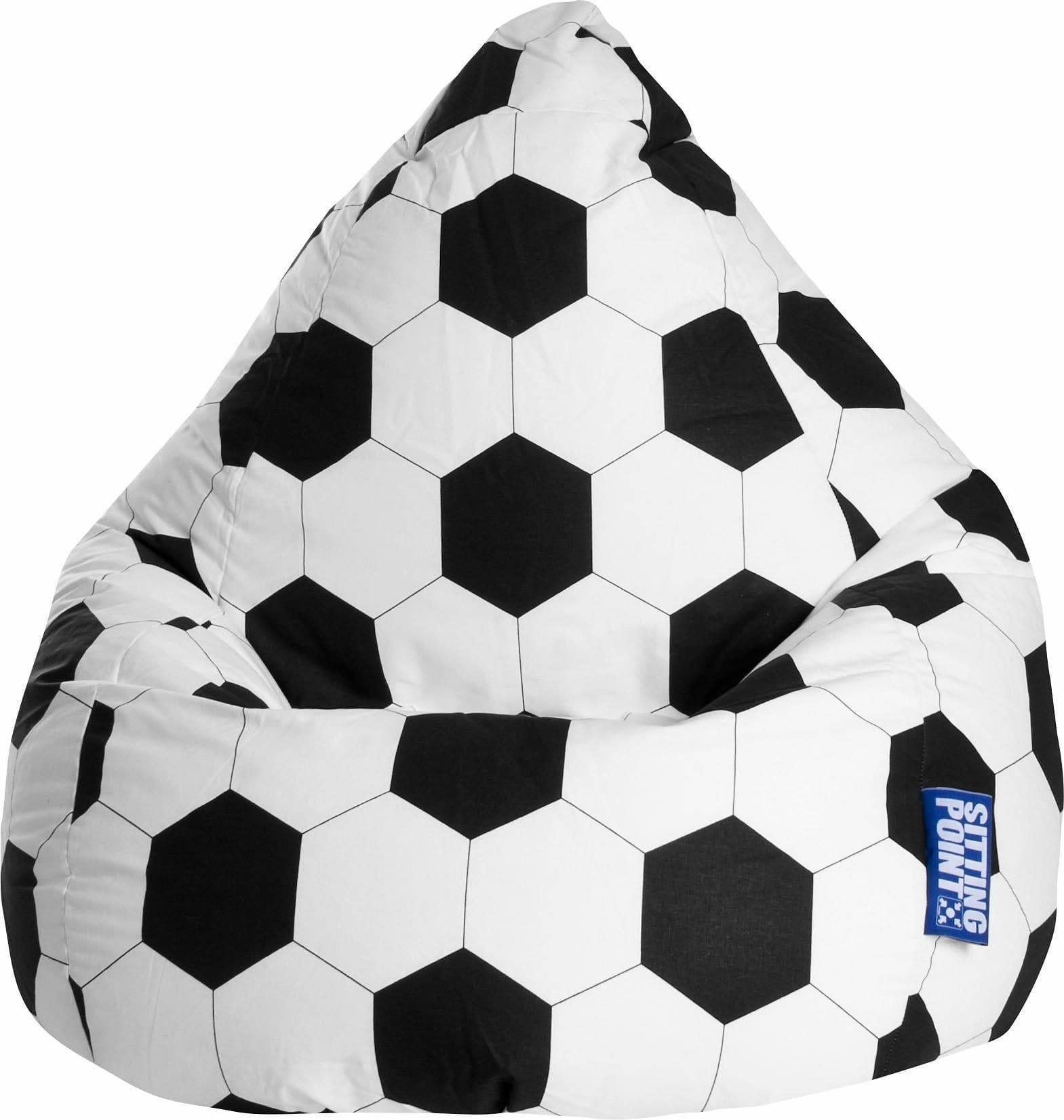 Sitting Point Sitzsack Fussball L Schwarz - Bild 2