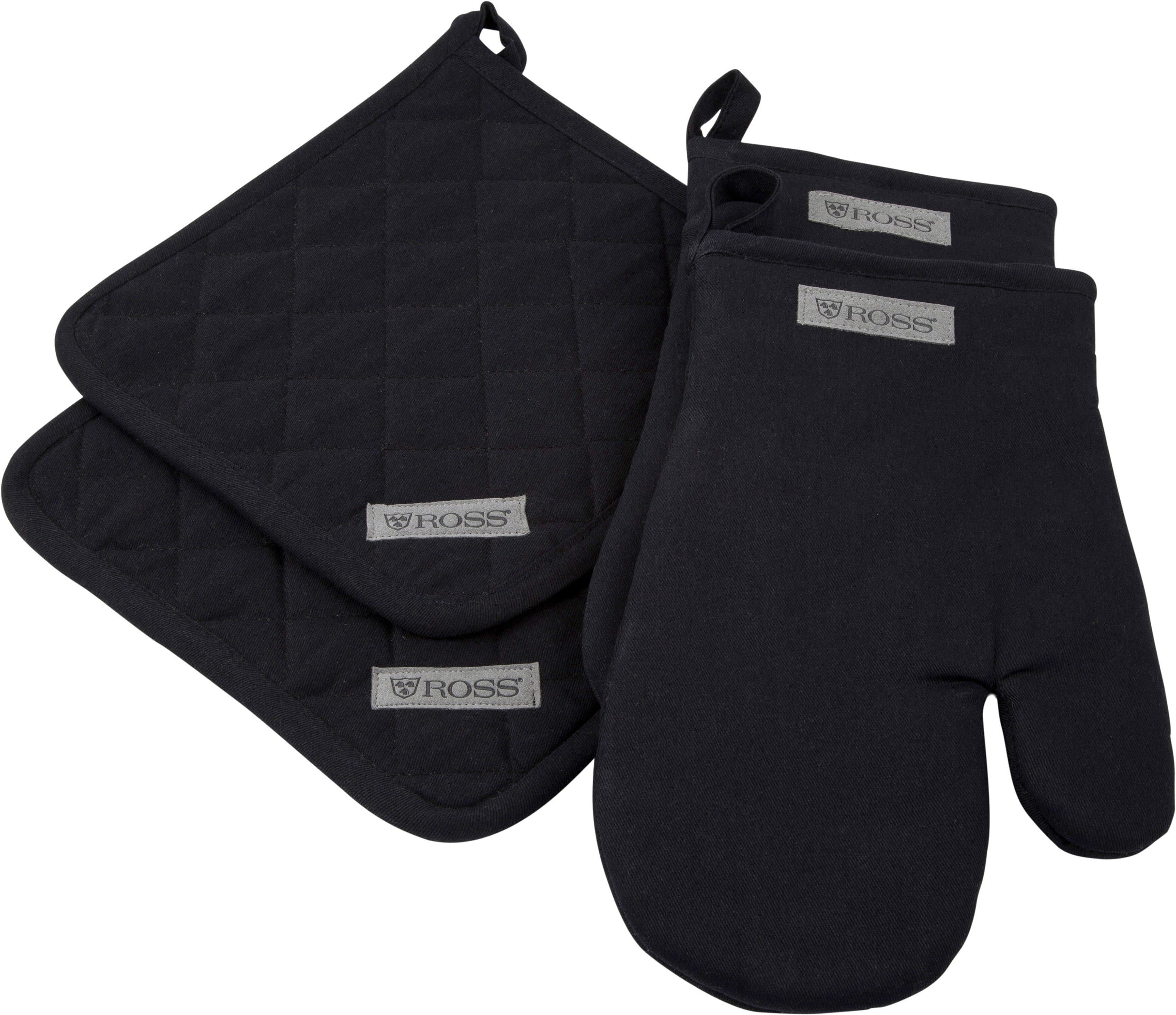 ROSS Topflappen Exclusiv Set 4-tlg. Schwarz 100% Baumwolle - Bild 2