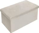 Woltu Sitzhocker mit Stauraum Samt Beige Faltbar Bild 2