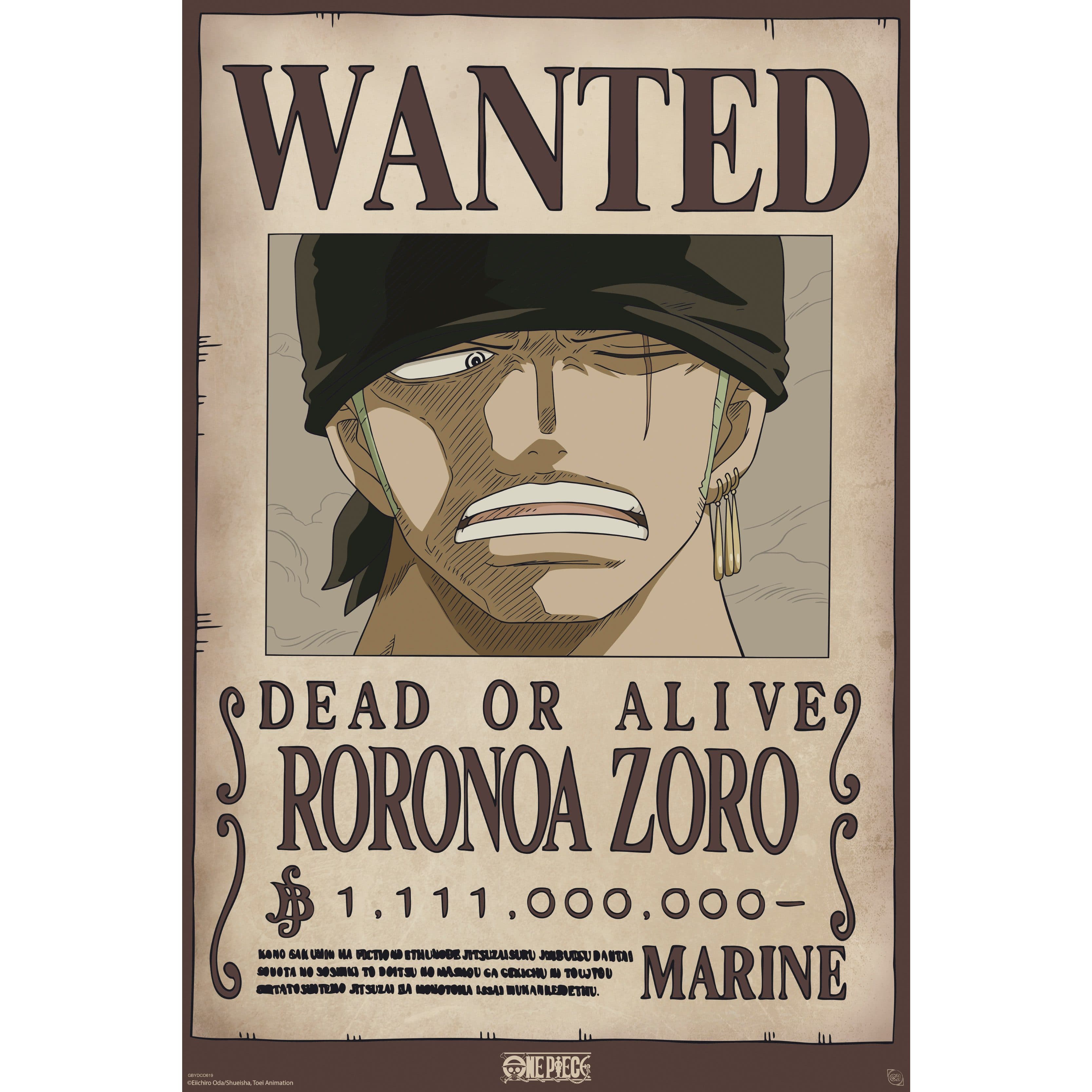 GB eye One Piece Poster Roronoa Zoro Wano-Edition