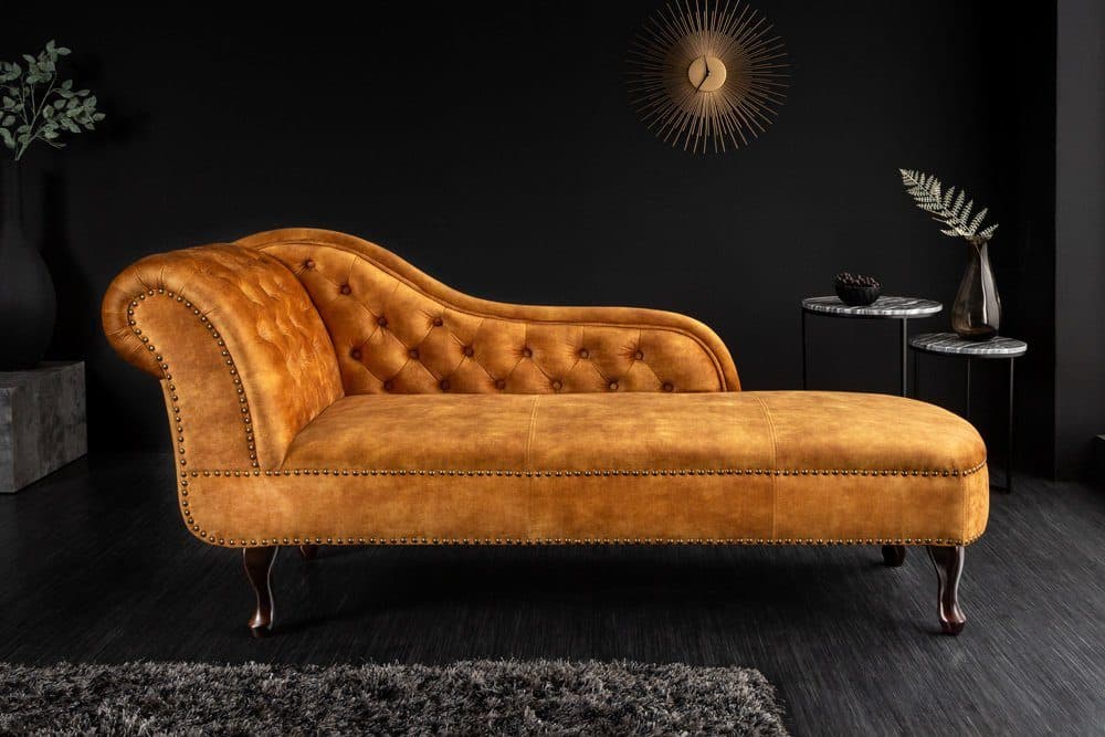 riess-ambiente Recamiere CHESTERFIELD Senfgelb Samt - Bild 2