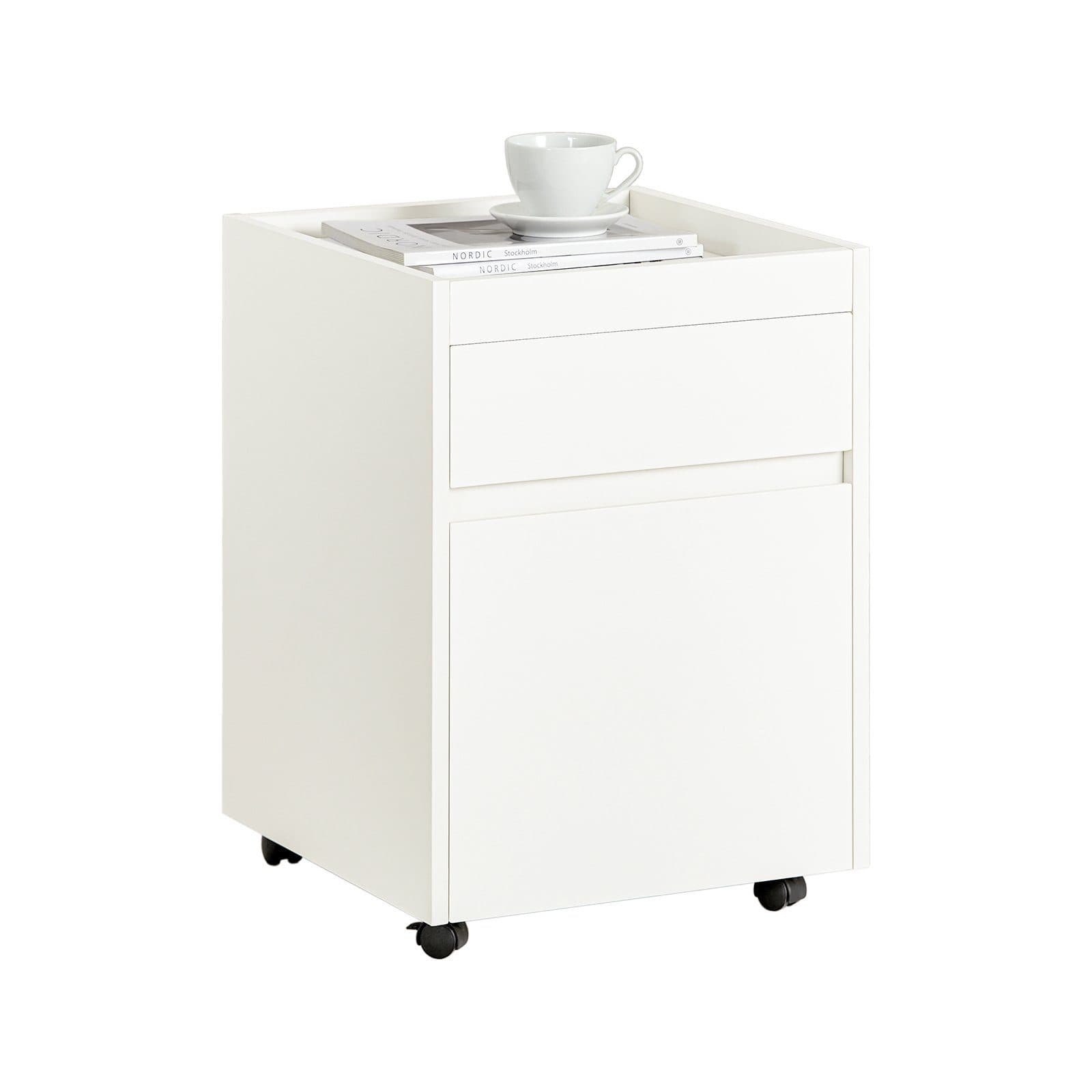SoBuy Aktenschrank FBT121 Rollcontainer Weiß Modern - Bild 2