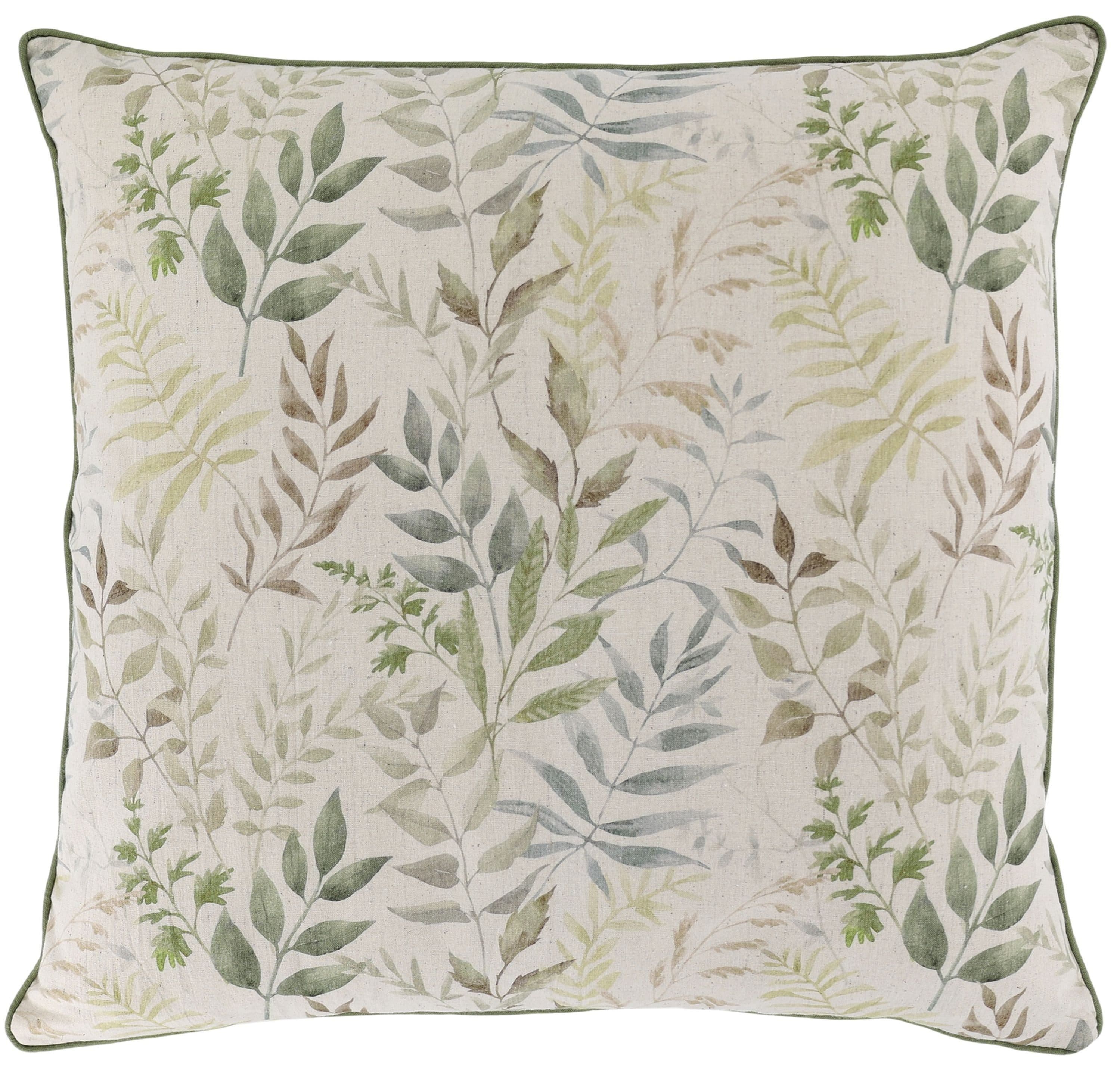 Chic Antique Kissenbezug Blattmuster Opal Creme 60x60cm - Bild 2