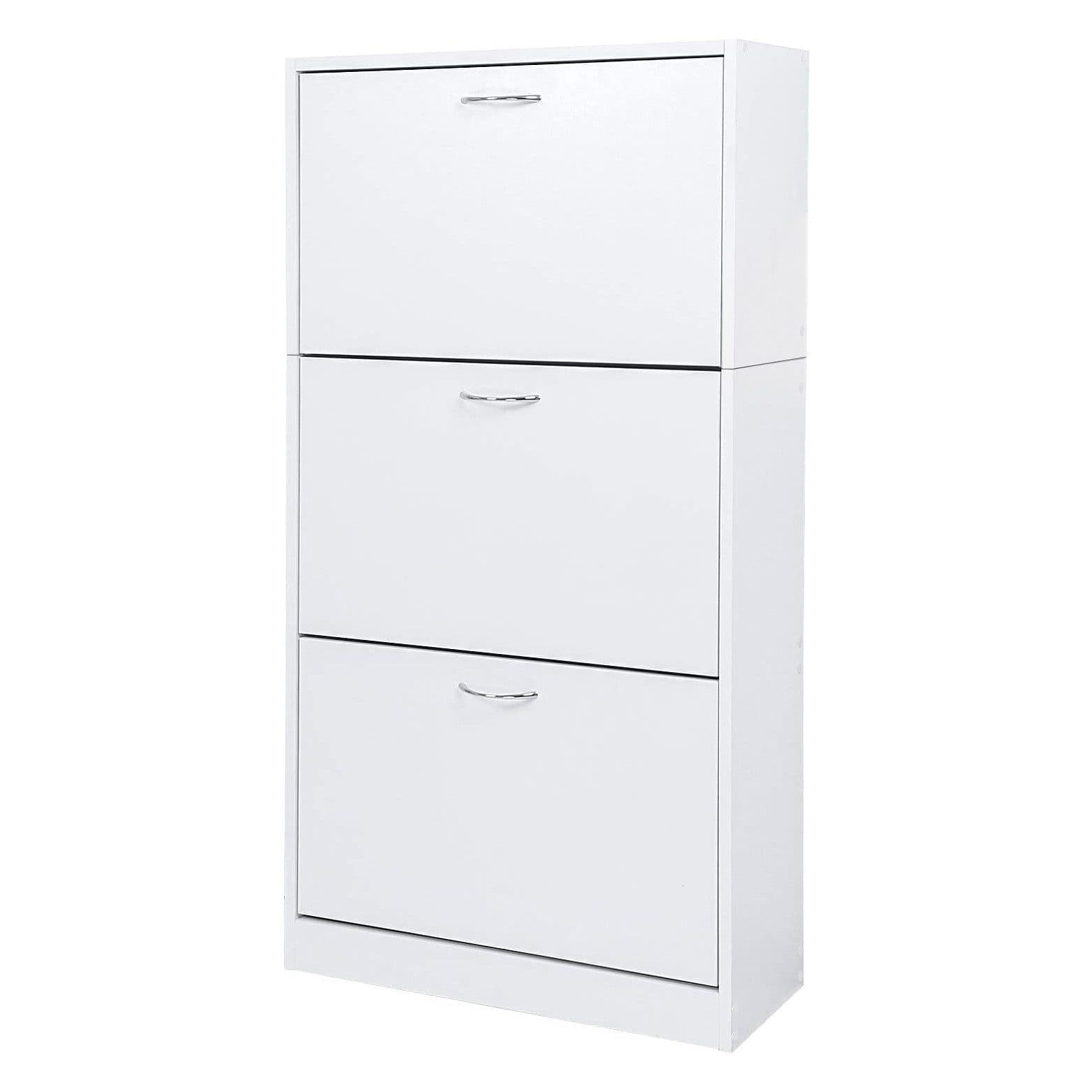 Mondeer Schuhschrank 3 Klappen 2 Schuhablagen 63 x 120 x 24 cm - Bild 2