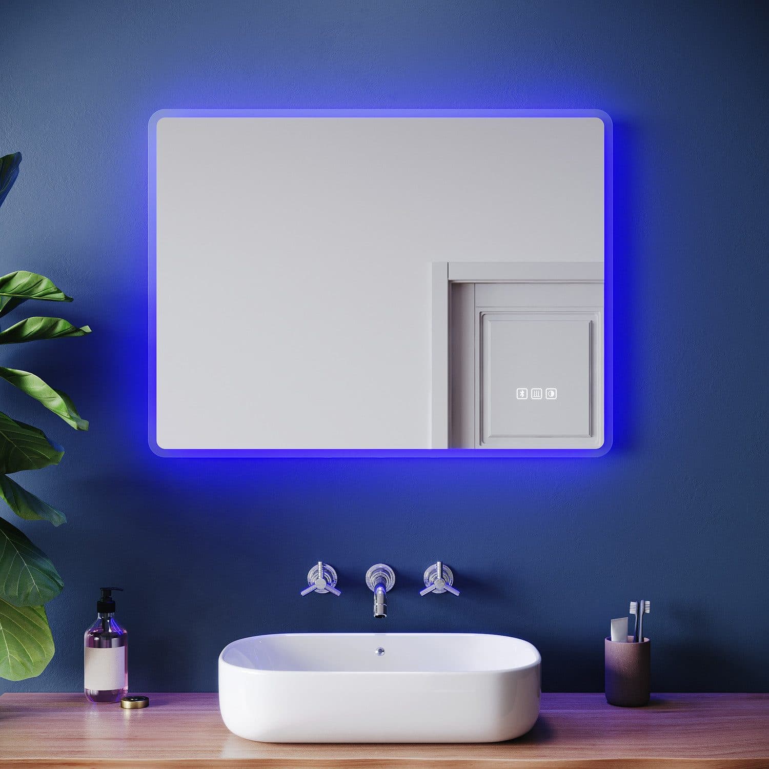 SONNI LED Badspiegel mit Aluminiumrahmen IP44 - Bild 2