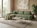 Beautysofa Ecksofa Draco L mit Schlaffunktion, Bettkasten, Grün Bild 2