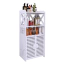 JEOBEST Badkommode Badezimmerschrank 40x25x90cm Weiß Bild 2