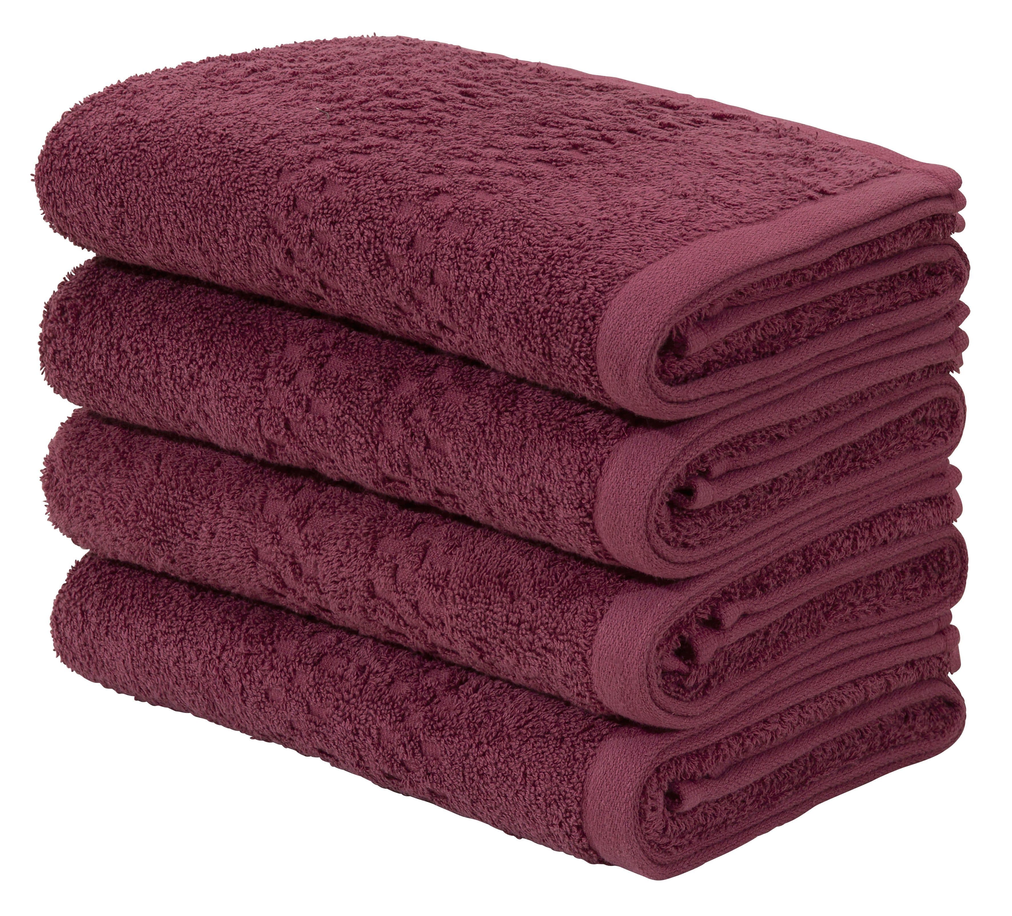 OTTO HOME Handtuch-Set Regona Bordeaux Frottee 4-tlg. - Bild 2