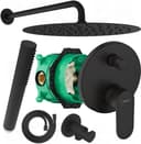 Hansgrohe Vernis Blend Duschsystem inkl. BOFLER Regendusche Ø30cm mattschwarz Bild 2