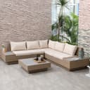 Outsunny Sitzgruppe 4-tlg. Braun Polyrattan Gartengarnitur Bild 2