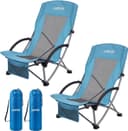 GarveeMore Campingstuhl 4er Set Blau Klappstuhl mit Tragetasche Bild 2