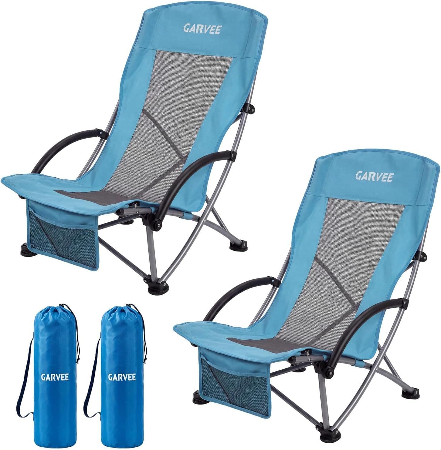 GarveeMore Campingstuhl 4er Set Blau Klappstuhl mit Tragetasche - Bild 2