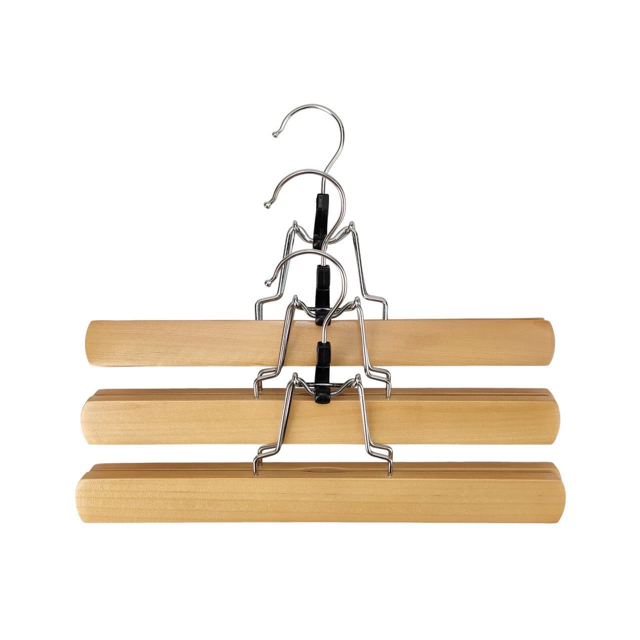 Trend Line Hosenklemmbügel 3er Pack Holz natur