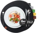 Loco Bird Platzset 6er Set Filz Anthrazit Rechteckig 38 cm Bild 2