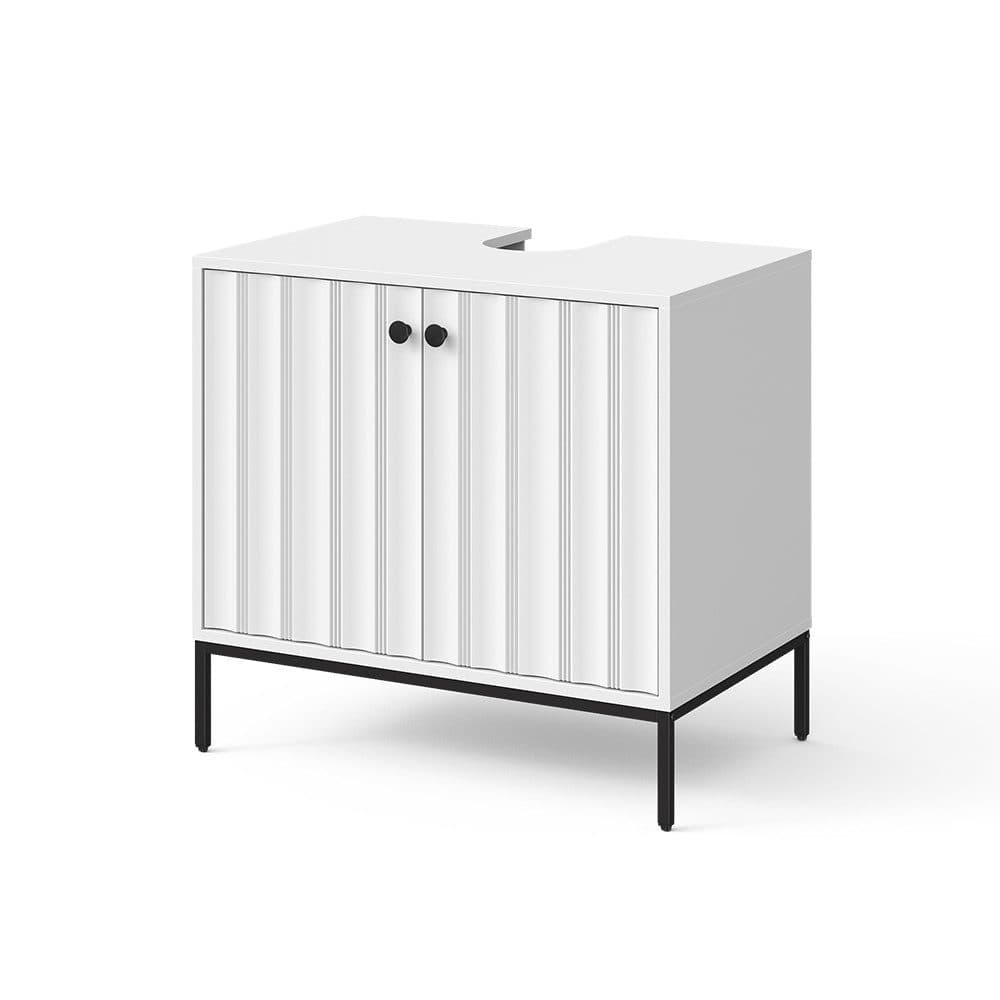 Vicco Waschbeckenunterschrank Eliza Weiß Riffel - Bild 2