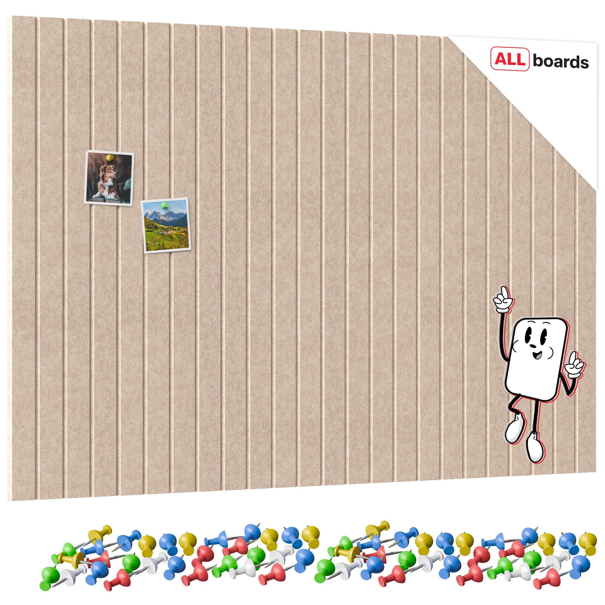 ALLboards Filzpaneel Pinnwand Beige Wanddekoration - Bild 2