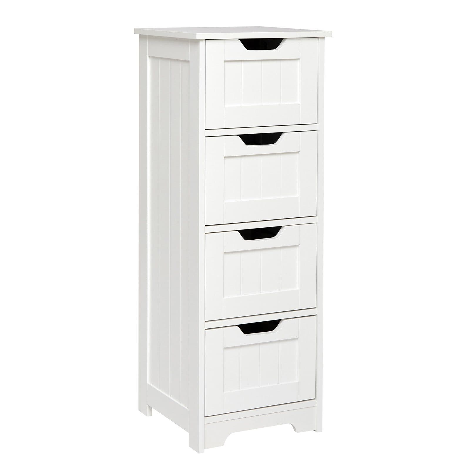 Mondeer Badezimmerschrank Kommode aus Holz Sideboard mit Stauraum Modern Weiß - Bild 2