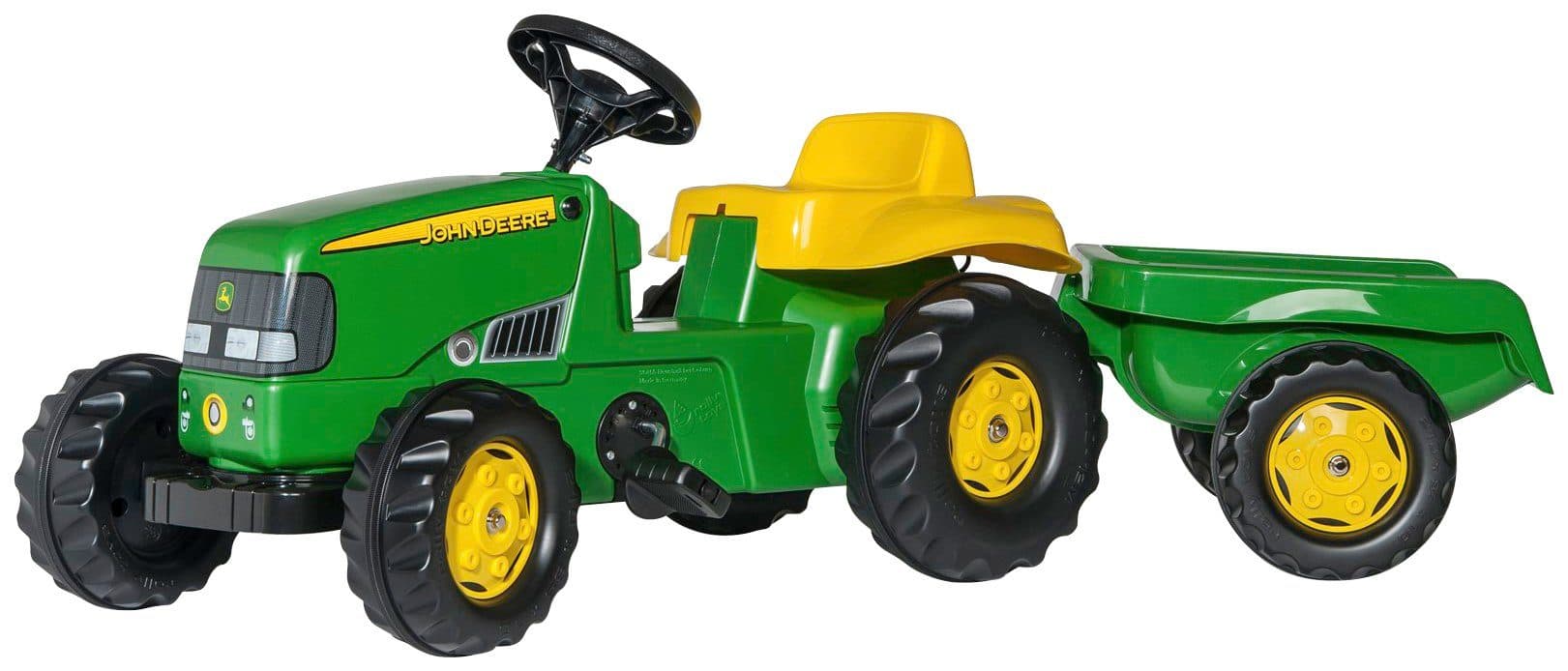 ROLLY TOYS Trettraktor John Deere grün mit Trailer - Bild 2