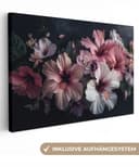 OneMillionCanvasses® Leinwandbild Hibiskus Rosa Modern Bild 2