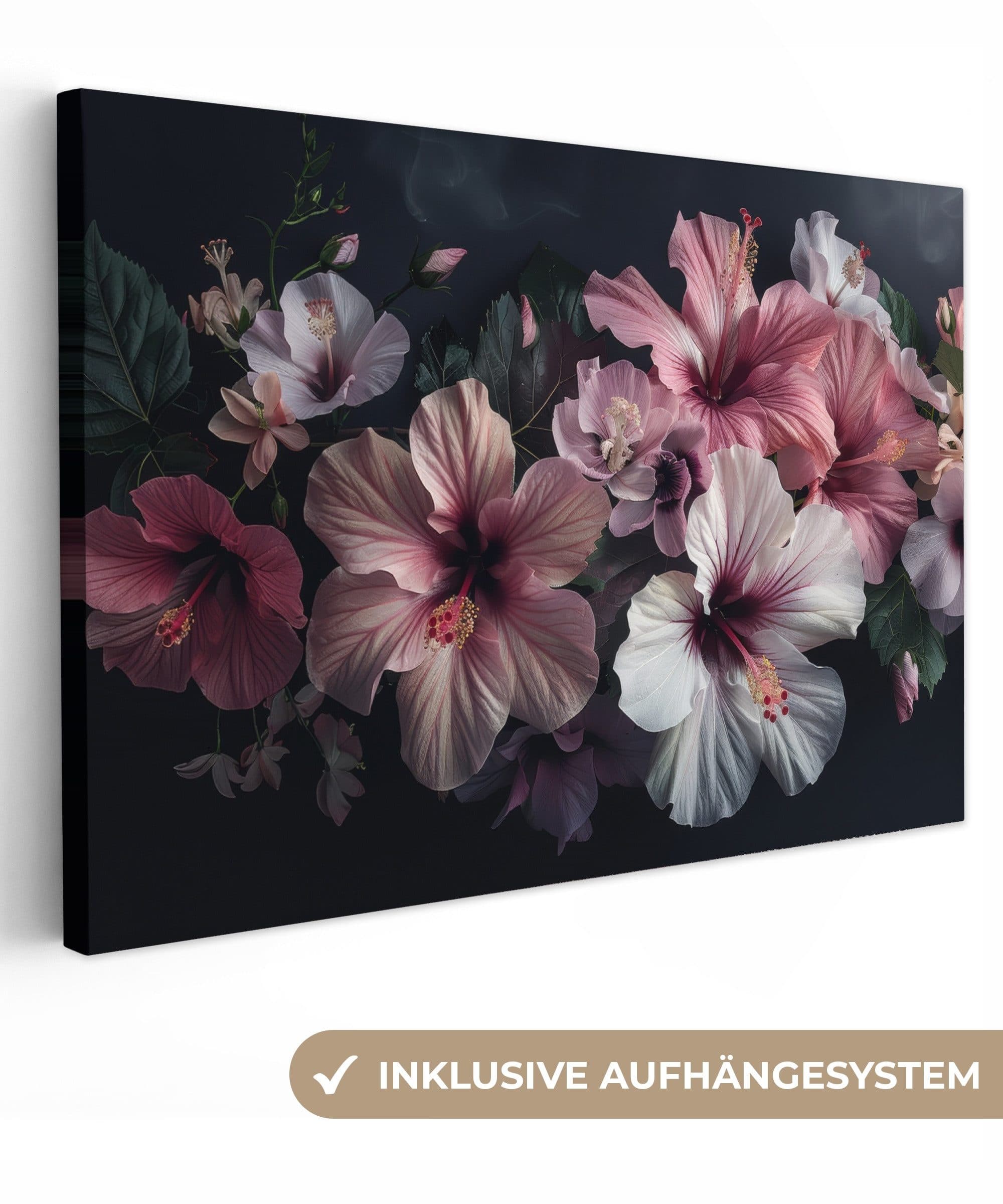 OneMillionCanvasses® Leinwandbild Hibiskus Rosa Modern - Bild 2