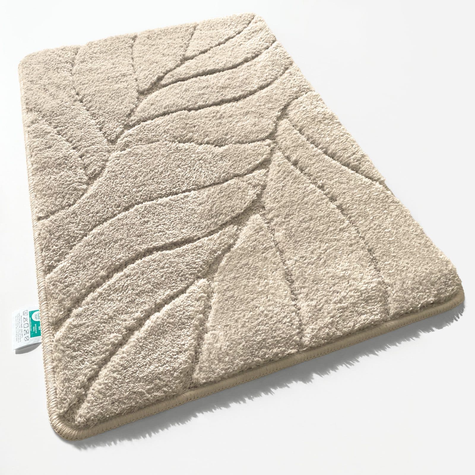 Floordirekt Badematte Maris – Flauschiger Badteppich Blattstruktur Ivory - Bild 2