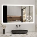 Aica Sanitär LED Badspiegel mit Touch, Steckdose & 3x Lupe Bild 2