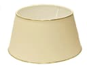 Dirk Davids Leuchten GmbH Lampenschirm Rund Leinen Beige Goldprofil Bild 2