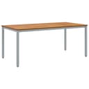 vidaXL Gartentisch Outdoor Grau Massivholz Modern Bild 2