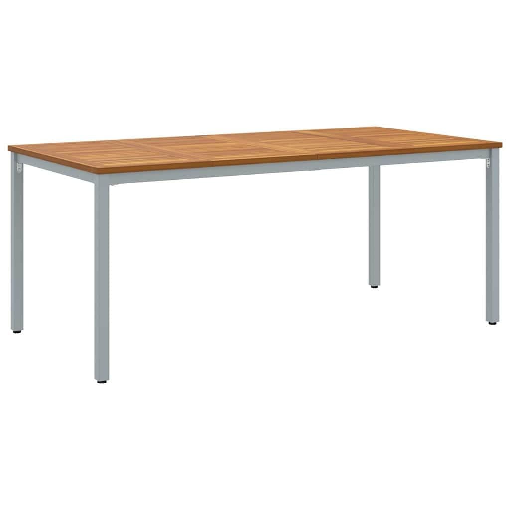 vidaXL Gartentisch Outdoor Grau Massivholz Modern - Bild 2